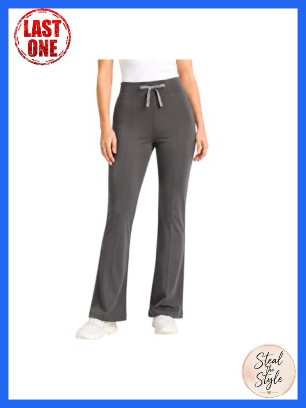 Women's Flare Scrub Pants 4-Way Stretch Drawstring 4 Pockets